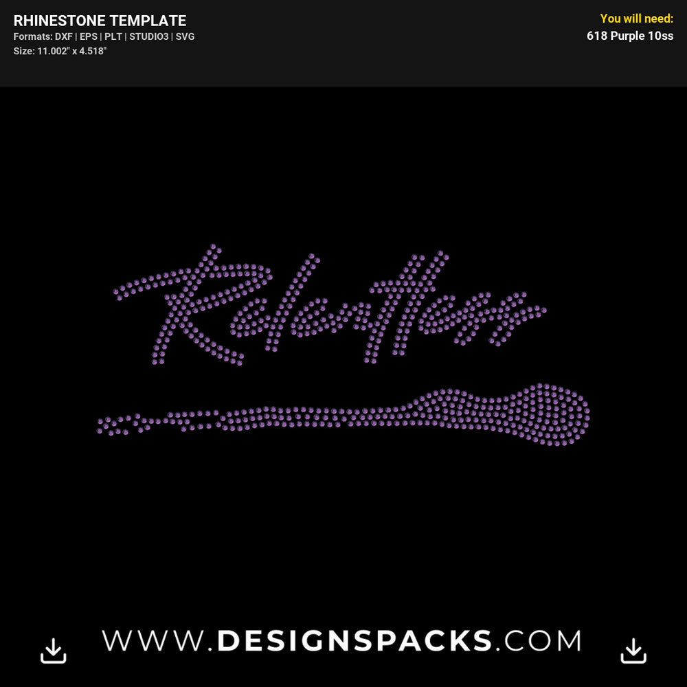 Relentless Hustle Drive Rhinestone Digital Template