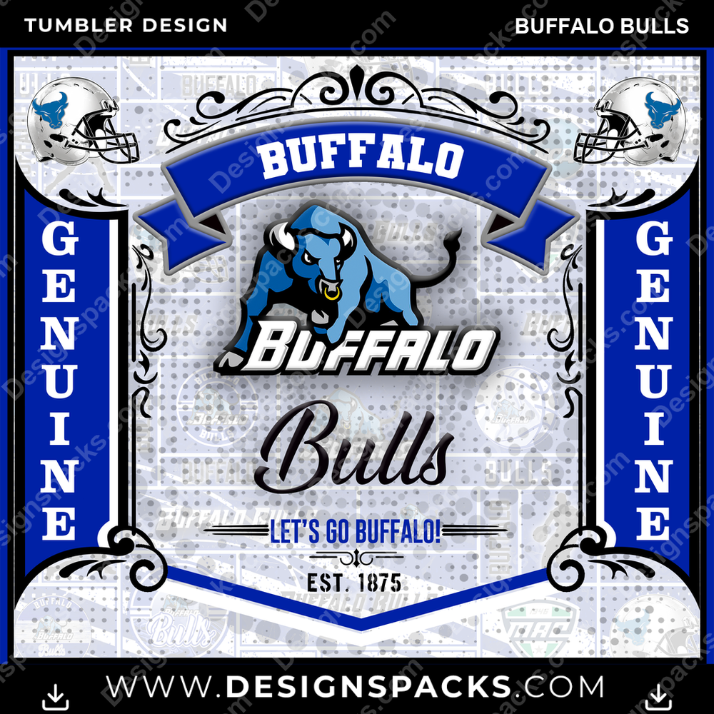 College Sport Bud Buffalo Bulls NCAA College Sport Tumbler Digital Wrap Design Download