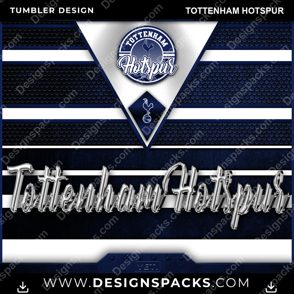Soccer UK YETI Tottenham Hotspur Tumbler Digital Wrap Design