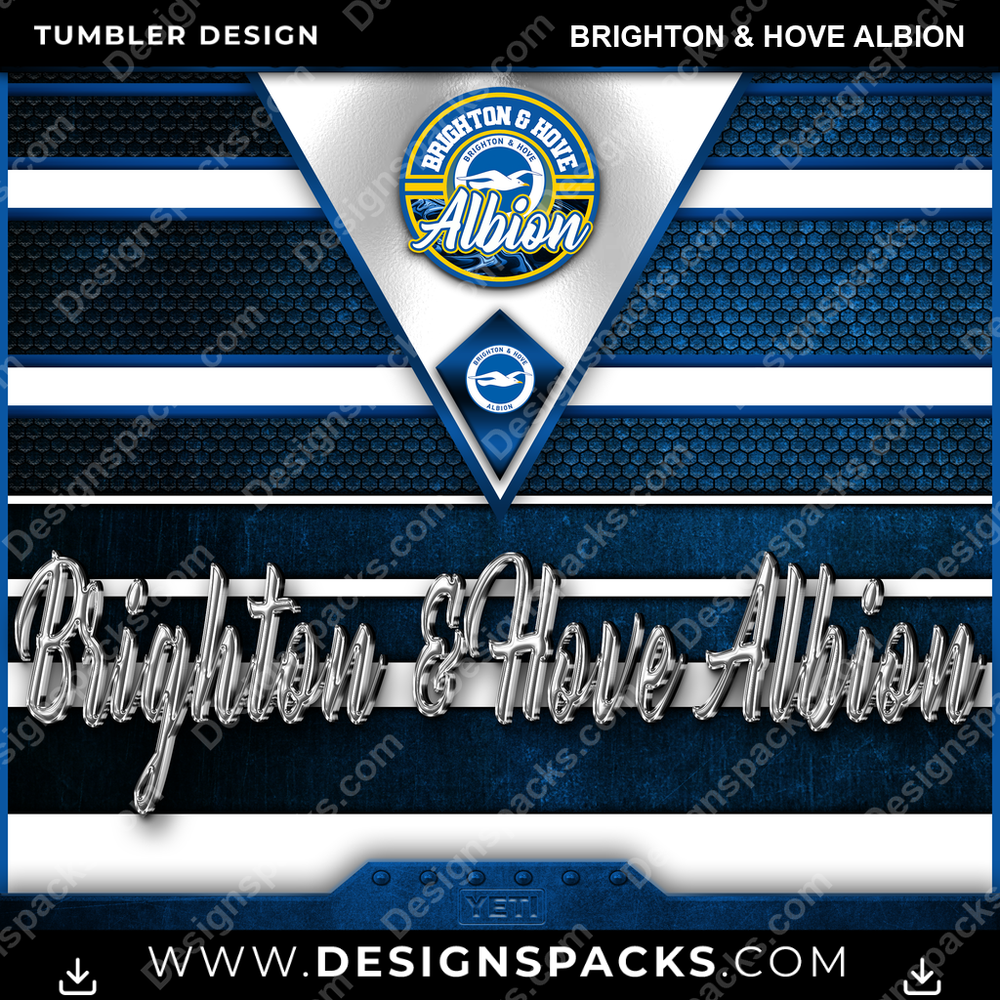 Soccer UK YETI Brighton & Hove Albion MLS Soccer Tumbler Digital Wrap Design Download