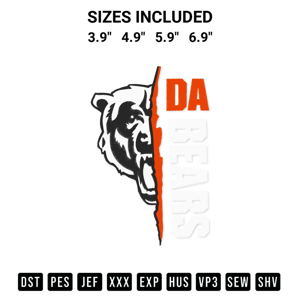 Shop the Da Bear Embroidery Design machine embroidery pattern at Designspacks.com. Beautifully digitized for flawless stitching on any fabric. Available sizes: 3.9", 4.9", 5.9", 6.9".
