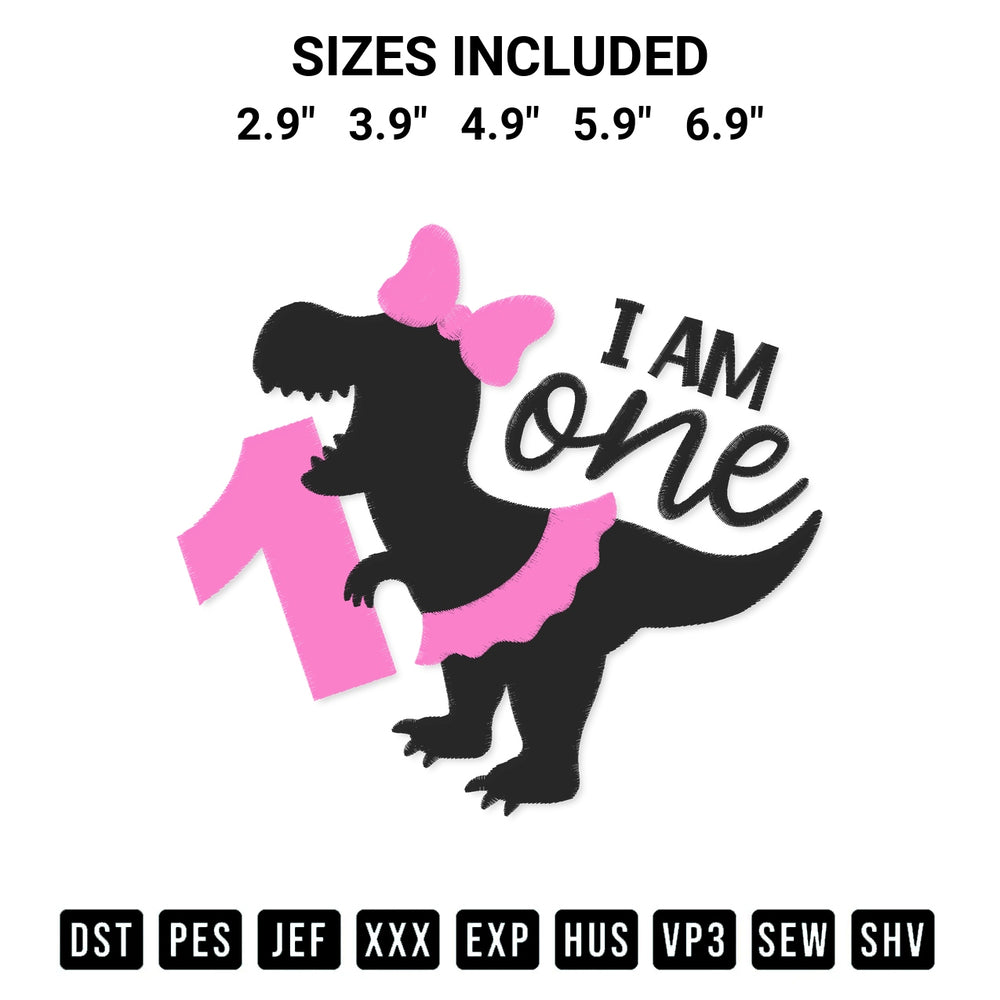 Download the Dinosaur Girl 1Nd Birthday Embroidery Design machine embroidery design exclusively at Designspacks.com. Premium digitized pattern for apparel and DIY crafts. Available sizes: 2.9", 3.9", 4.9", 5.9", 6.9".