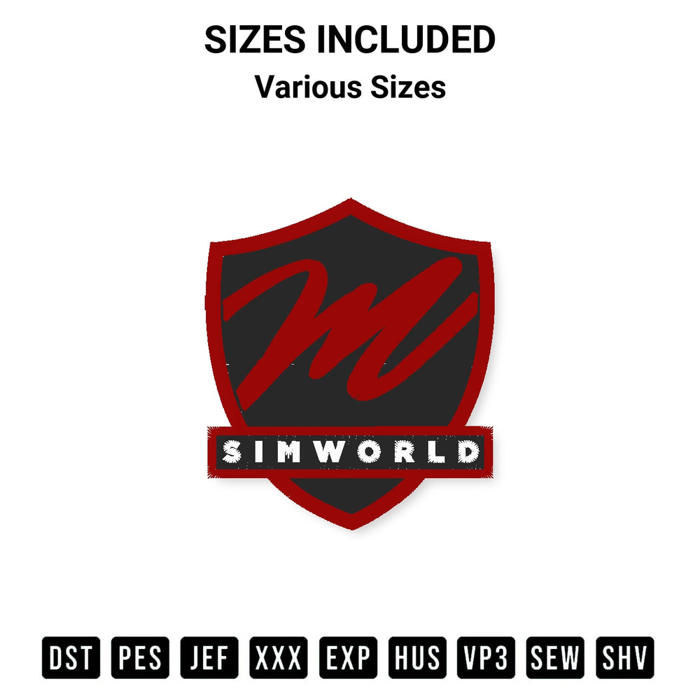 Looking for the perfect pattern? Download the Simworld Shield Logo Embroidery Design embroidery design today at Designspacks.com. Crisp, clean stitching guaranteed. Available sizes: Various Sizes.