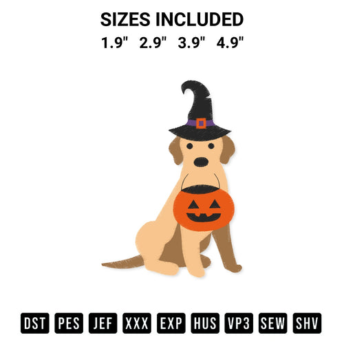 Looking for the perfect pattern? Download the Witch Dog Halloween Embroidery Design embroidery design today at Designspacks.com. Crisp, clean stitching guaranteed. Available sizes: 1.9