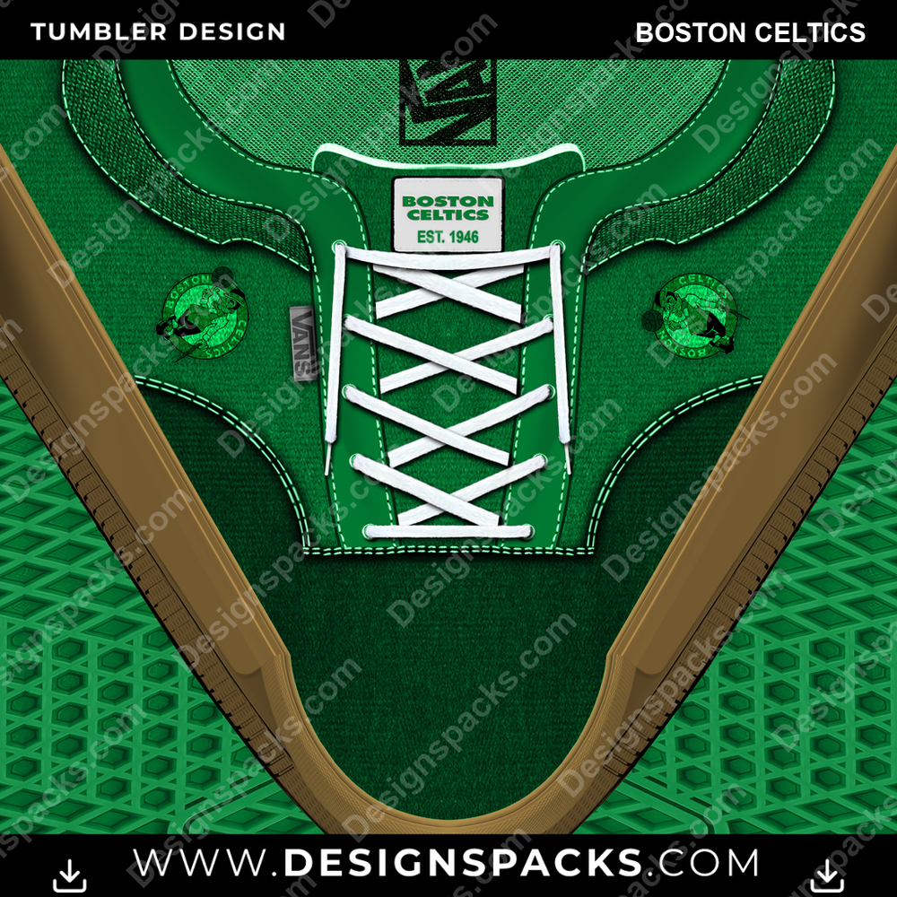 Basketball VANS Atwood DX Boston Celtics NBA Basketball Tumbler Digital Wrap Design Download