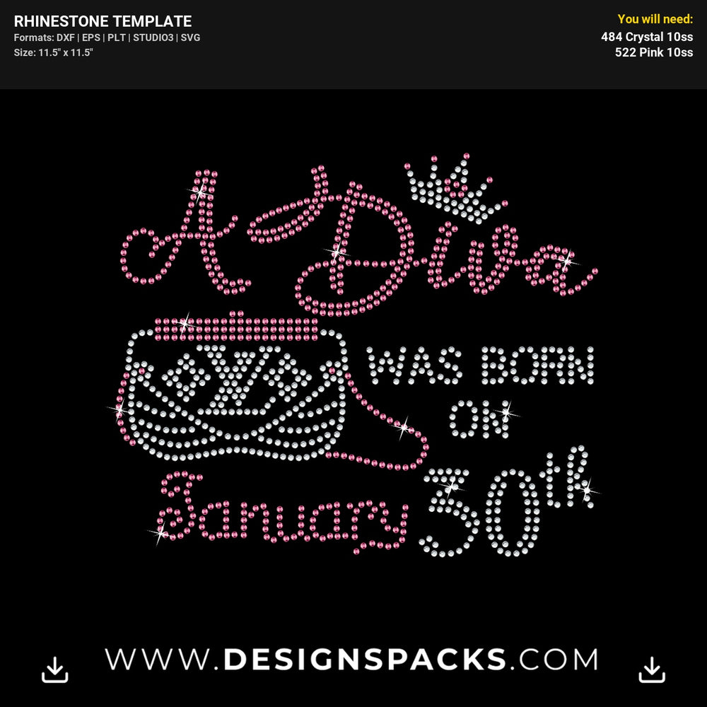 Diva Lv Purse Rhinestone Digital Template