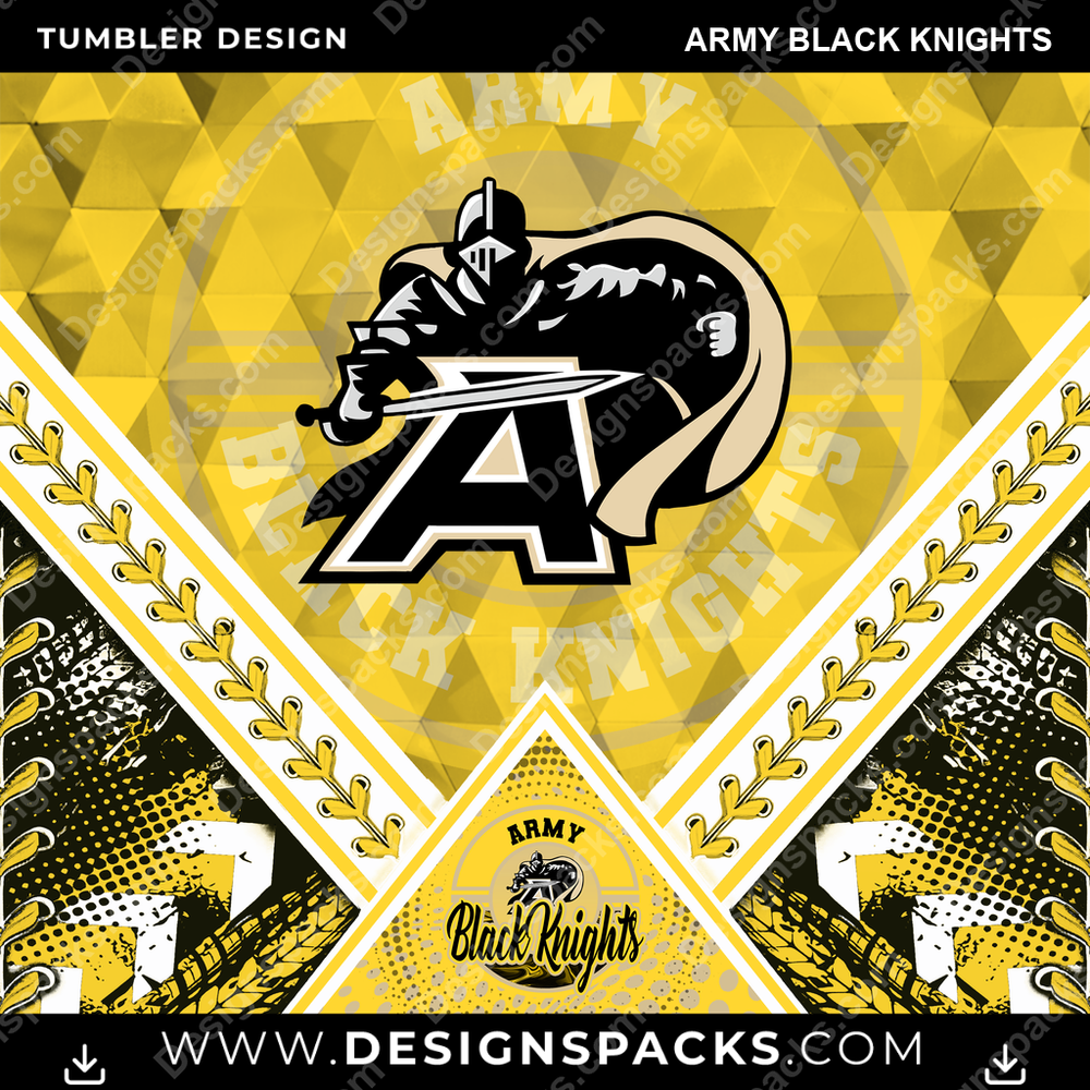 College Sport Diamond Army Black Knights NCAA College Sport Tumbler Digital Wrap Design Download