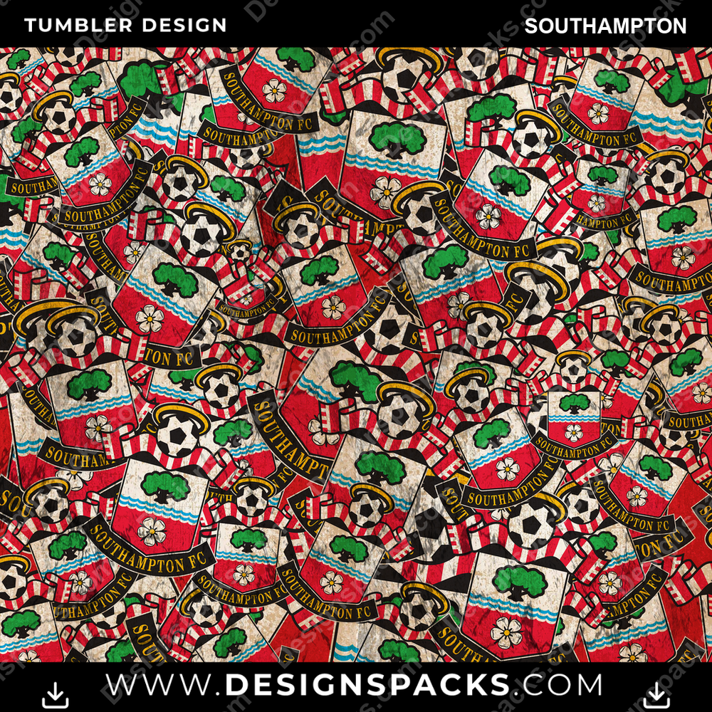 Soccer Logo BG Southampton Tumbler Digital Wrap Design