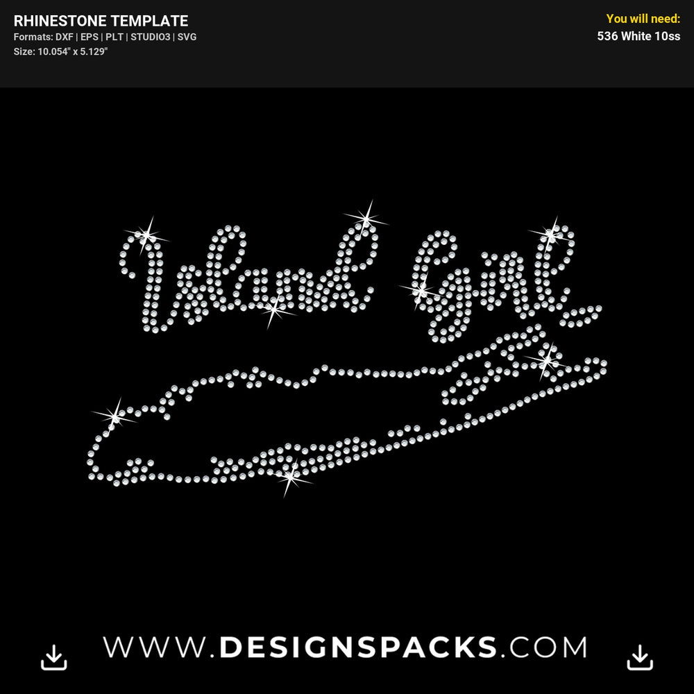 Island Girl Map Rhinestone Digital Template