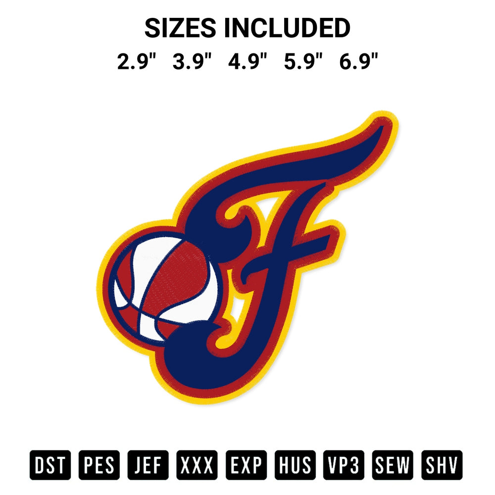 Shop the Wnba Indiana Fever Embroidery Design machine embroidery pattern at Designspacks.com. Beautifully digitized for flawless stitching on any fabric. Available sizes: 2.9", 3.9", 4.9", 5.9", 6.9".