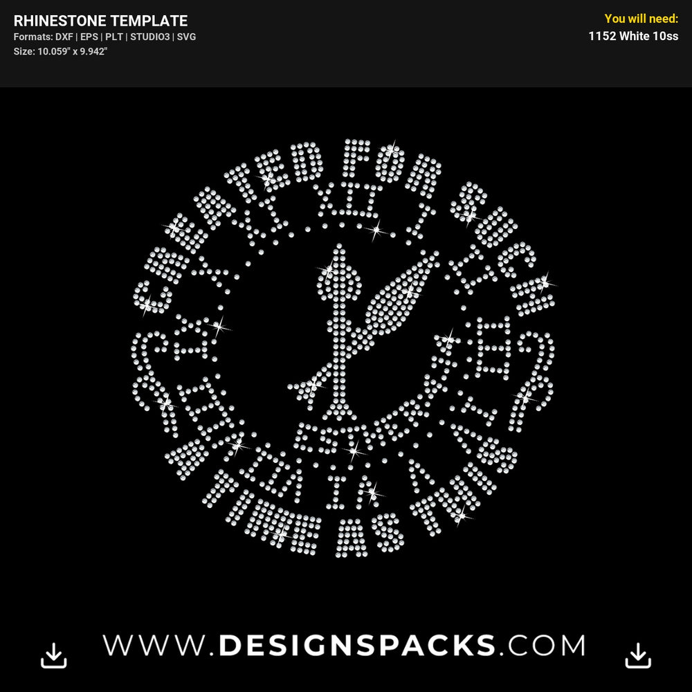 Esther Created Time Watch Rhinestone Digital Template