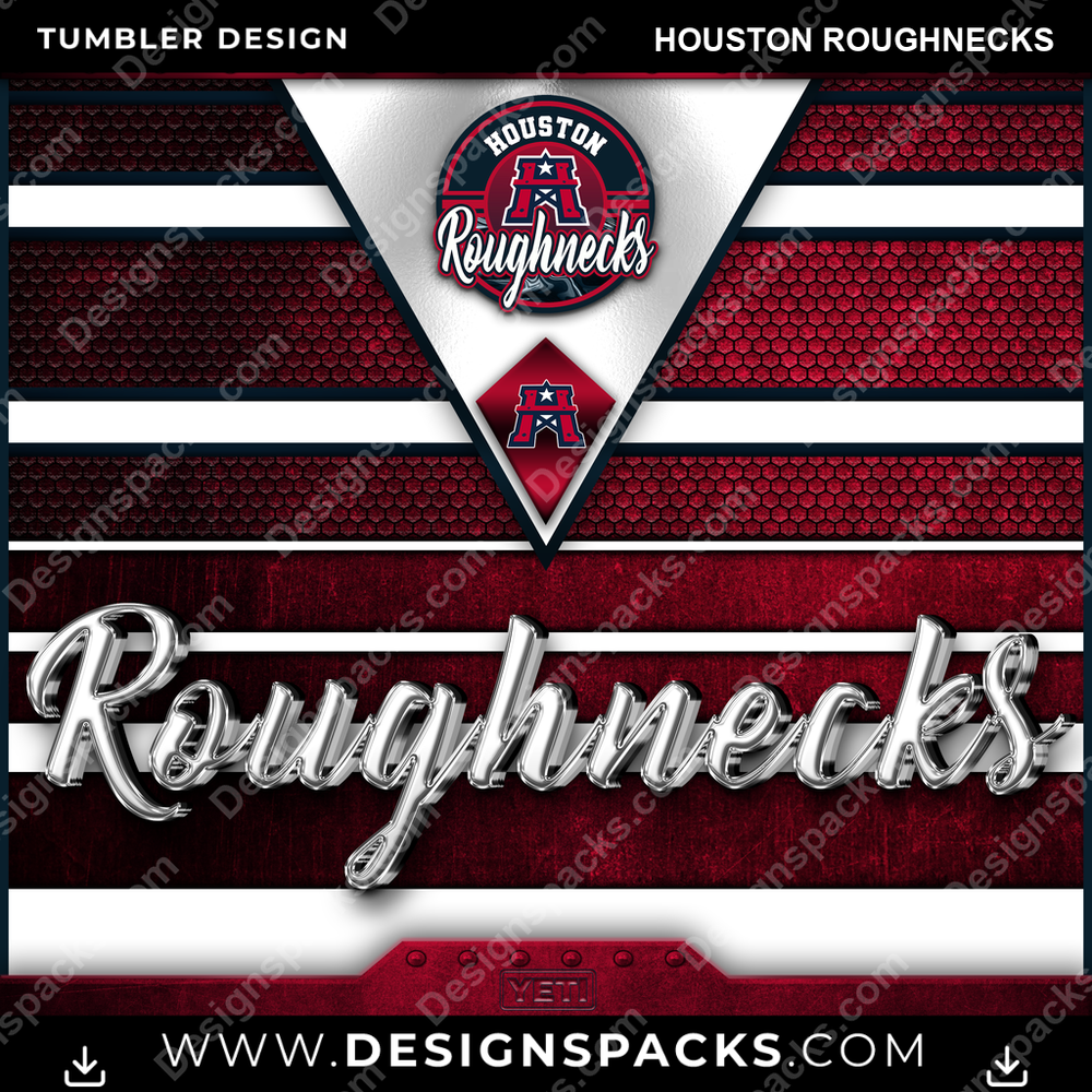 Canada Football YETI Houston Roughnecks CFL Canada Tumbler Digital Wrap Design Download