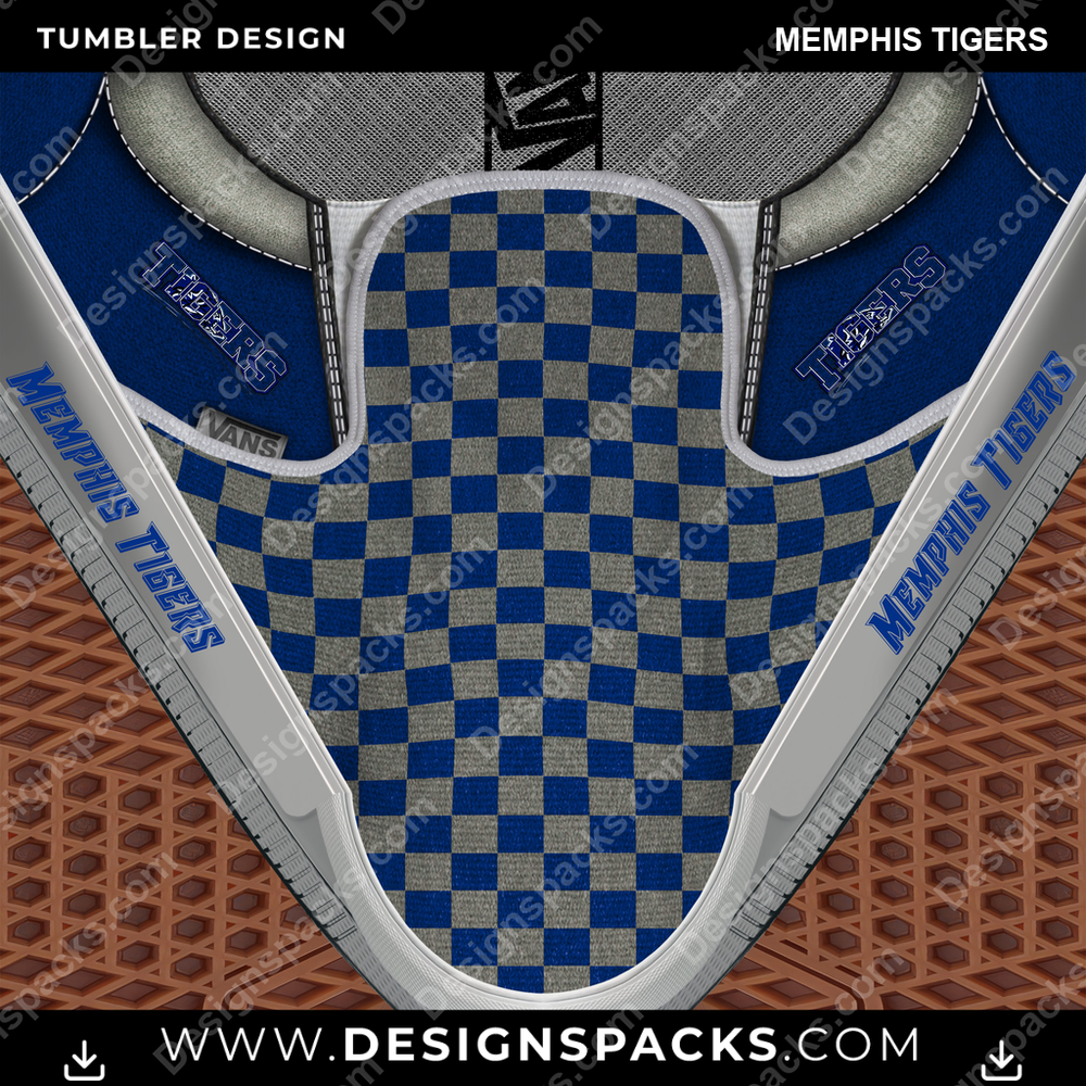 College Sport Vans Classic Memphis Tigers NCAA College Sport Tumbler Digital Wrap Design Download
