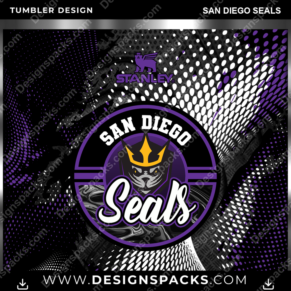 Lacrosse Stanley San Diego Seals Tumbler Digital Wrap Design
