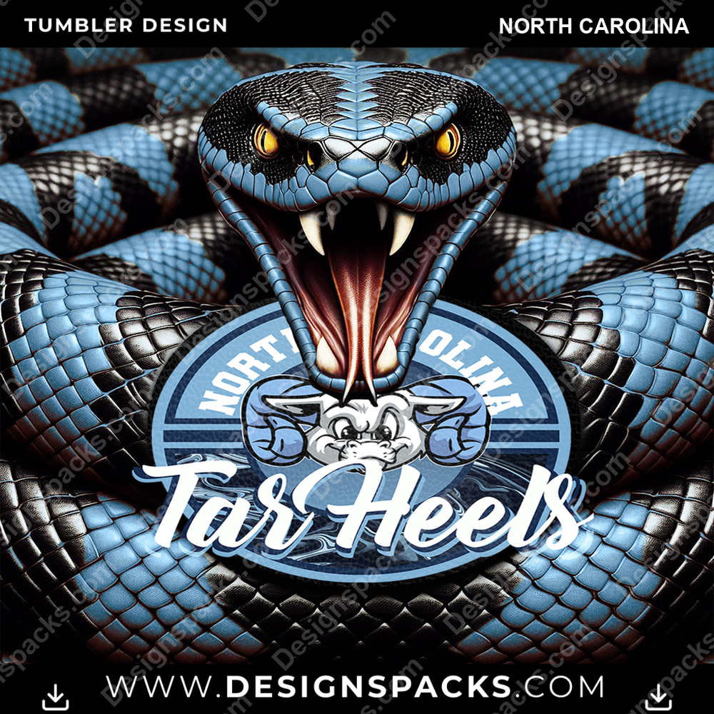 College Sport Rattle Snake North Carolina NCAA College Sport Tumbler Digital Wrap Design Download