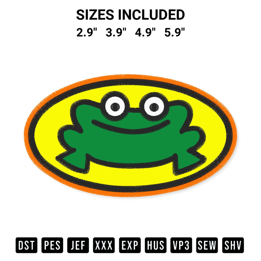 Discover the perfect addition to your crafting collection: Parappa The Rapper Frog Embroidery Design embroidery file. Instantly available at Designspacks.com. Available sizes: 2.9", 3.9", 4.9", 5.9".