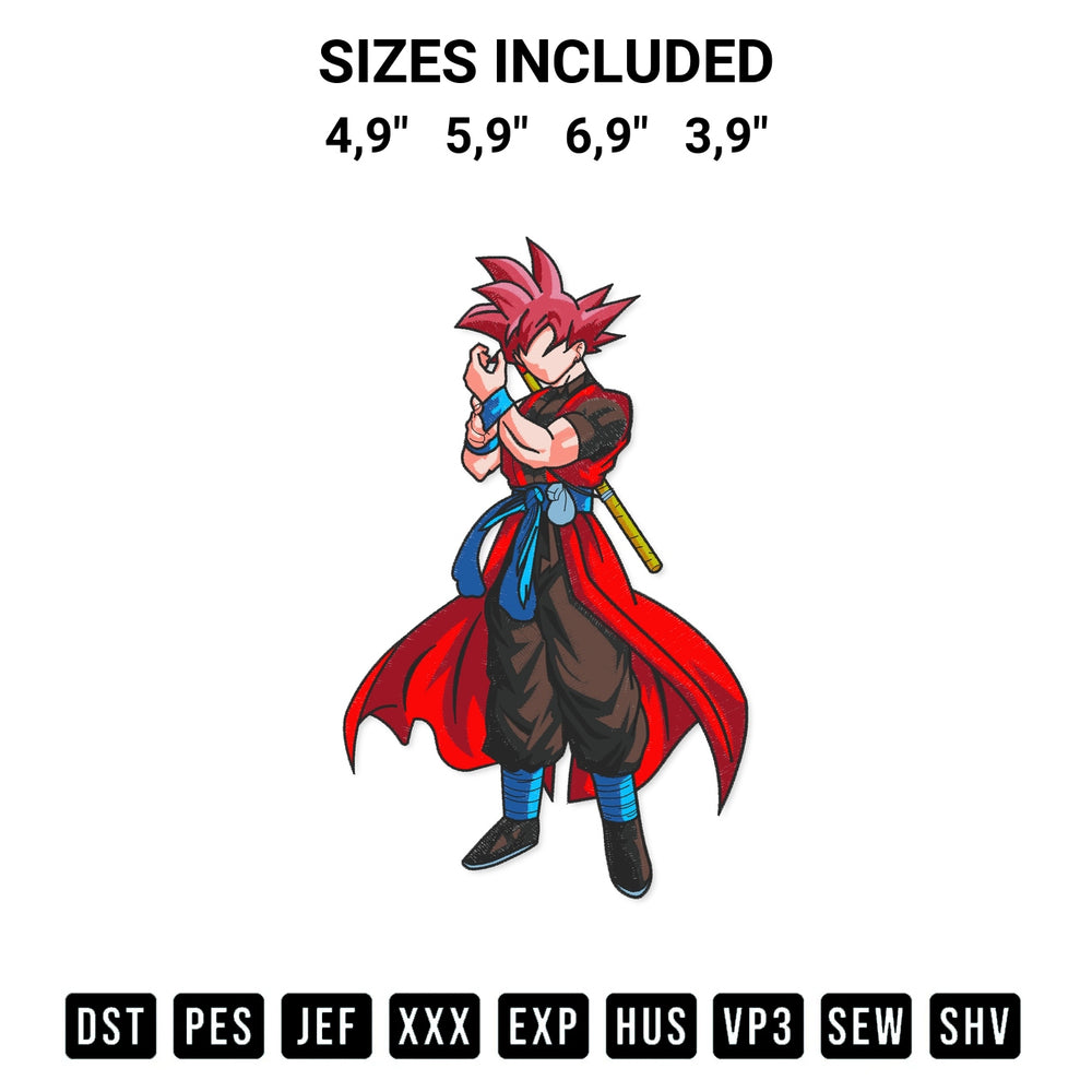 Discover the perfect addition to your crafting collection: My Hero Academia X Male Reader Dragon Ball Super Goku Logo Embroidery Design embroidery file. Instantly available at Designspacks.com. Available sizes: 4,9", 5,9", 6,9", 3,9".