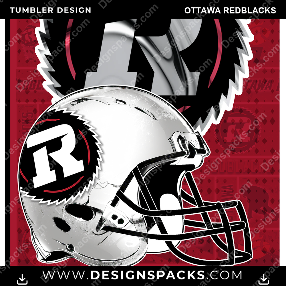 Canada Football Posters Ottawa Redblacks CFL Canada Tumbler Digital Wrap Design Download
