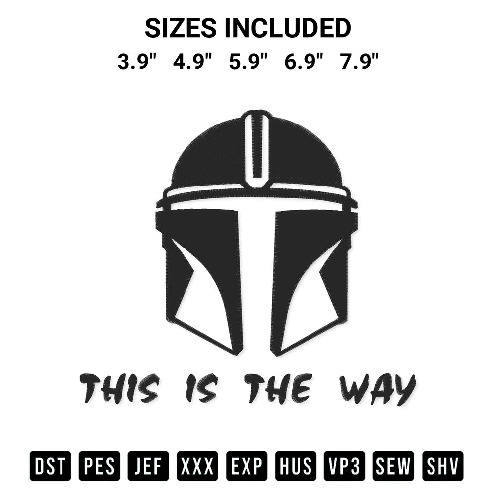 Elevate your next project with our The Mandalorian Helmet Embroidery Design embroidery file. Shop high-quality digital patterns instantly at Designspacks.com. Available sizes: 3.9", 4.9", 5.9", 6.9", 7.9".