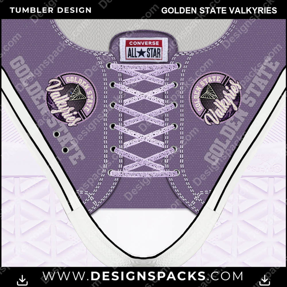 Basketball Converse Golden State Valkyries Tumbler Digital Wrap Design