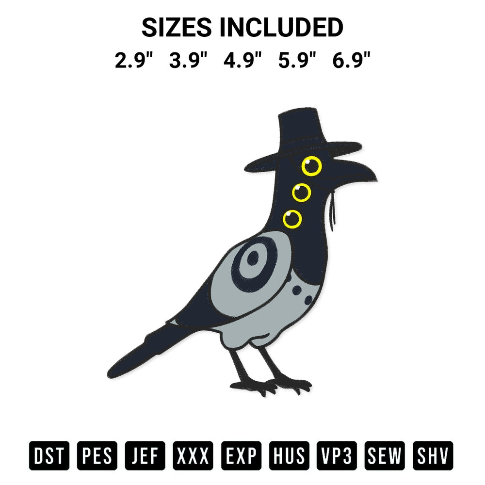 Discover the perfect addition to your crafting collection: Kpop Demon Hunters Bird Embroidery Design embroidery file. Instantly available at Designspacks.com. Available sizes: 2.9", 3.9", 4.9", 5.9", 6.9".