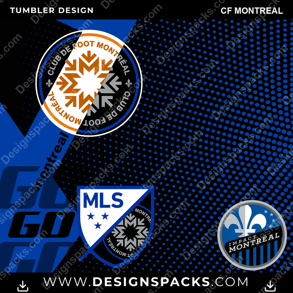 US Soccer GO CF Montreal Tumbler Digital Wrap Design