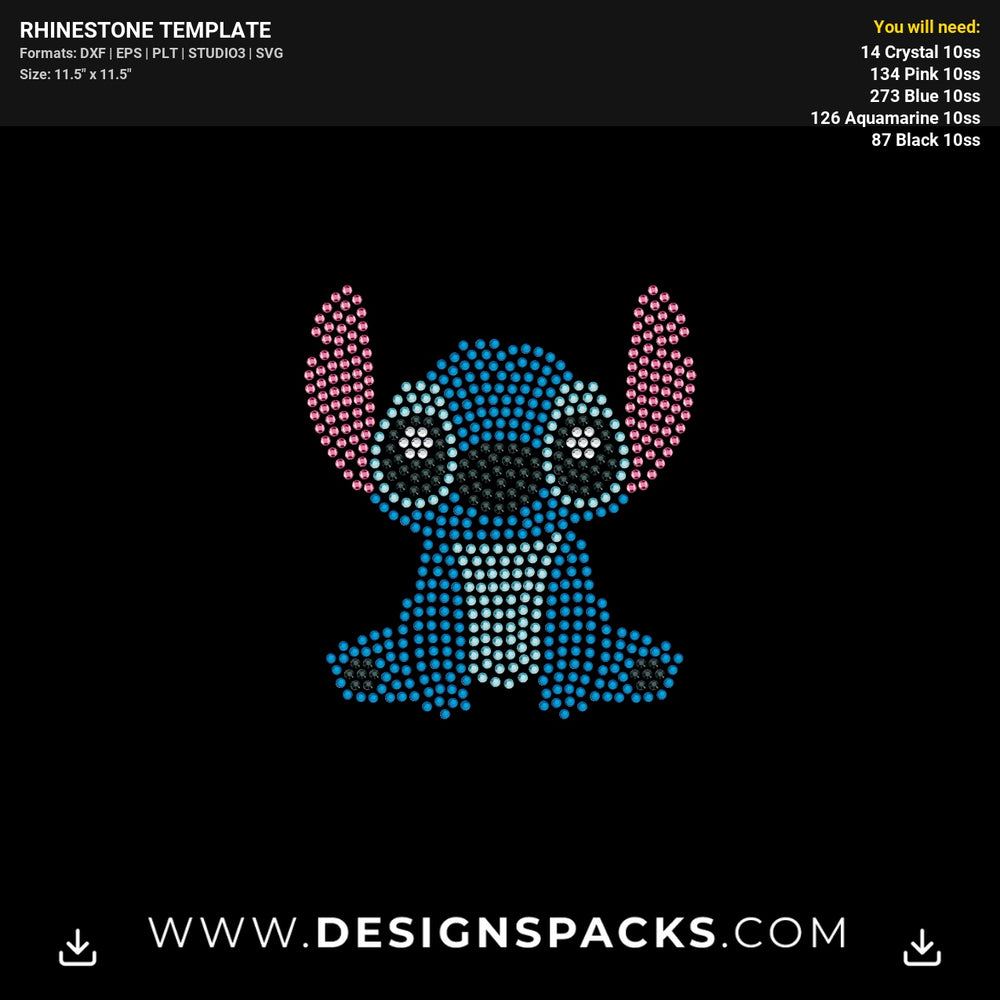 Stitch Rhinestone Digital Template