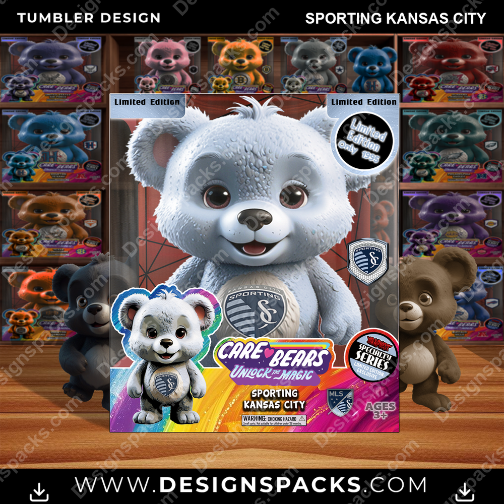 Soccer Care Bear Box Sporting Kansas City MLS Soccer Tumbler Digital Wrap Design Download