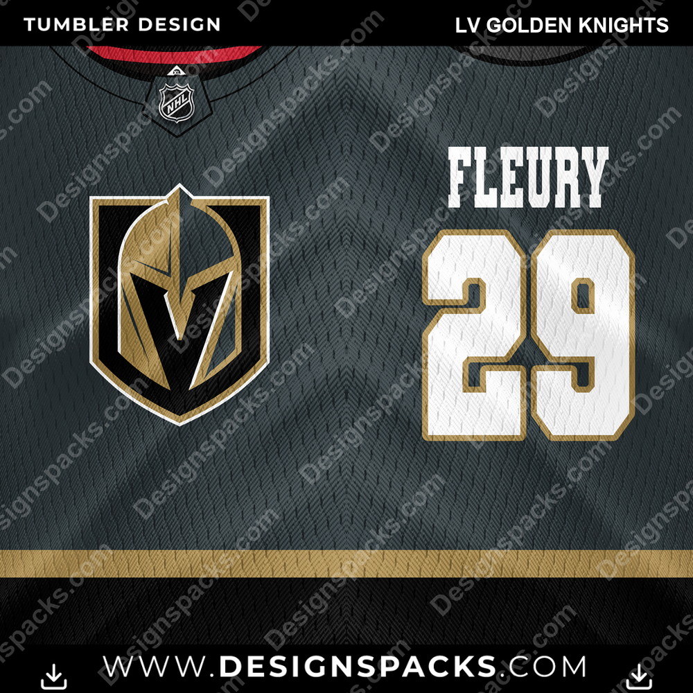Ice Hockey Jersey LV Golden Knights Tumbler Digital Wrap Design