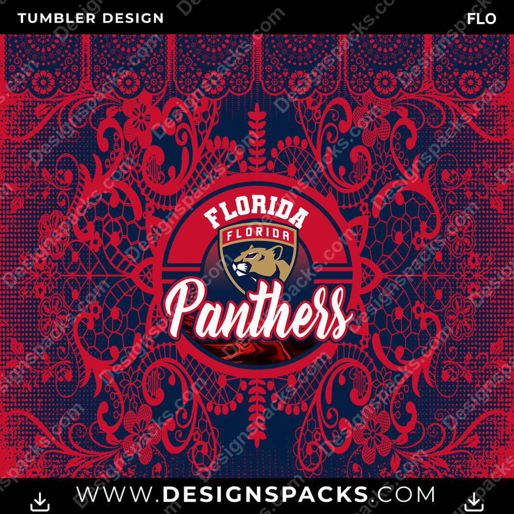 Ice Hockey Lace & Logos FLO Tumbler Digital Wrap Design