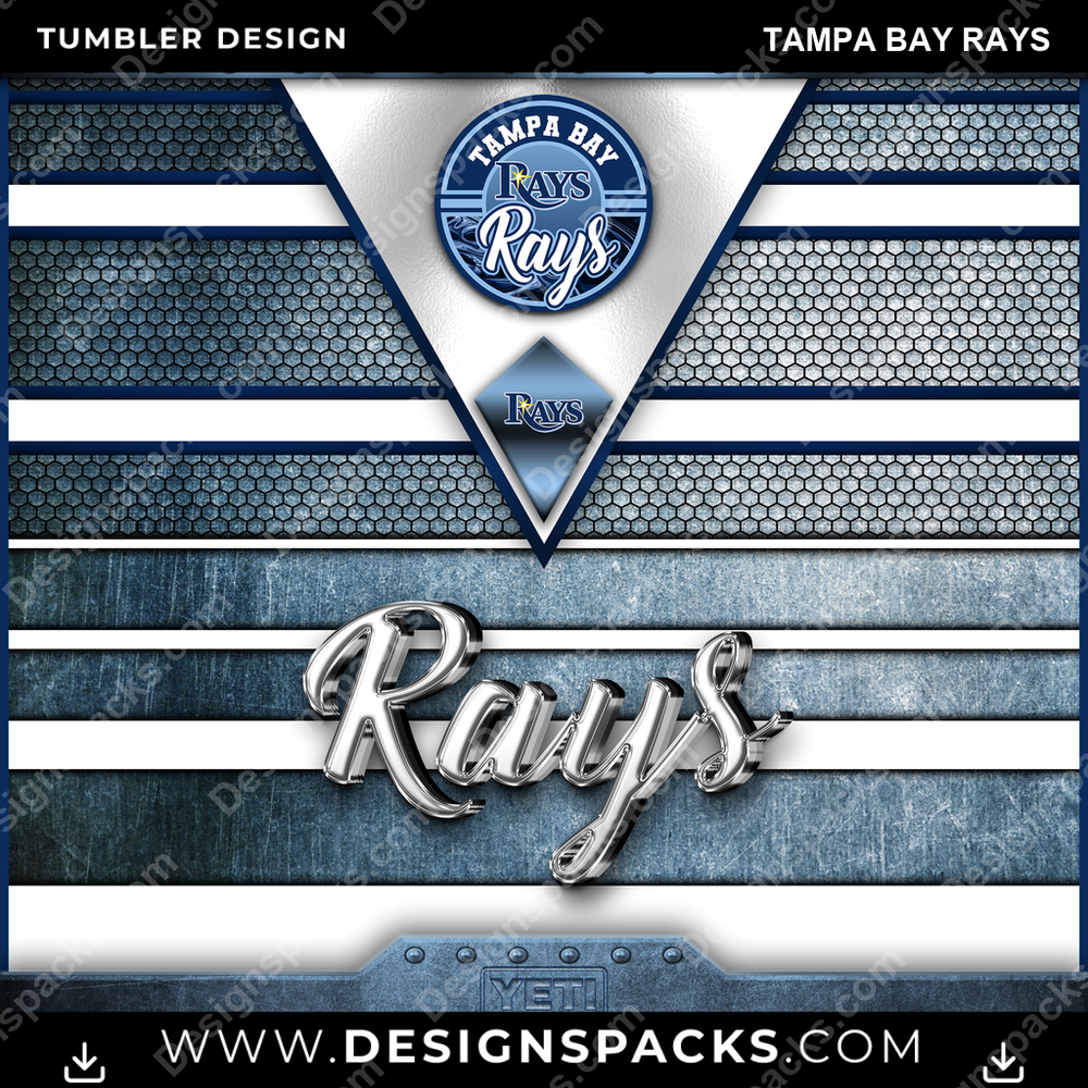 Baseball YETI Tampa Bay Rays Tumbler Digital Wrap Design