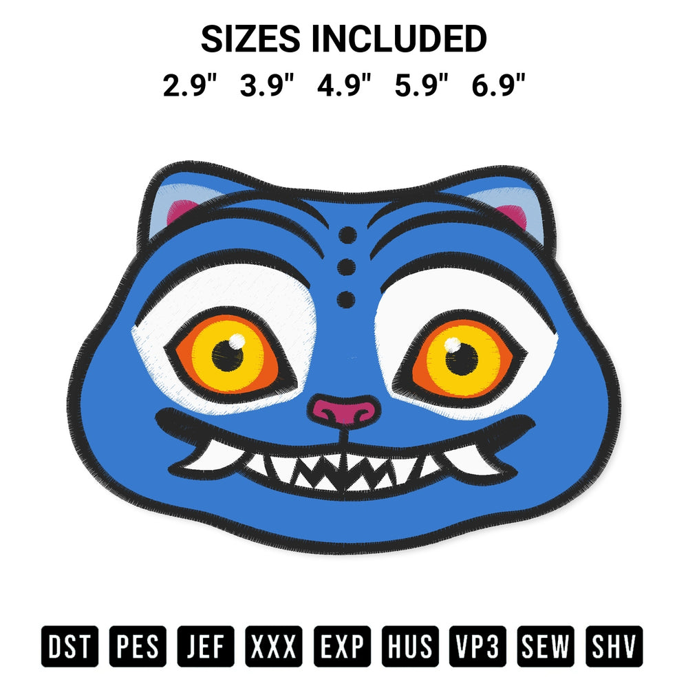 Looking for the perfect pattern? Download the Face Derpy Tiger Embroidery Design embroidery design today at Designspacks.com. Crisp, clean stitching guaranteed. Available sizes: 2.9", 3.9", 4.9", 5.9", 6.9".