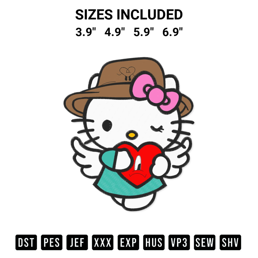 Create amazing crafts with the Hello Kitty Bad Bunny Embroidery Design embroidery file. High-quality digital download from Designspacks.com, perfect for beginners and pros. Available sizes: 3.9", 4.9", 5.9", 6.9".