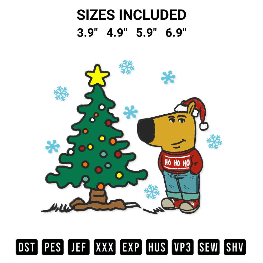 Stitch like a pro with the Chill Guy Christmas Embroidery Design embroidery pattern from Designspacks.com. High-quality digital machine embroidery file. Available sizes: 3.9", 4.9", 5.9", 6.9".