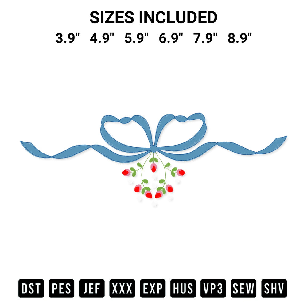 Discover the perfect addition to your crafting collection: Ribbon Bow Floral Embroidery Design embroidery file. Instantly available at Designspacks.com. Available sizes: 3.9", 4.9", 5.9", 6.9", 7.9", 8.9".