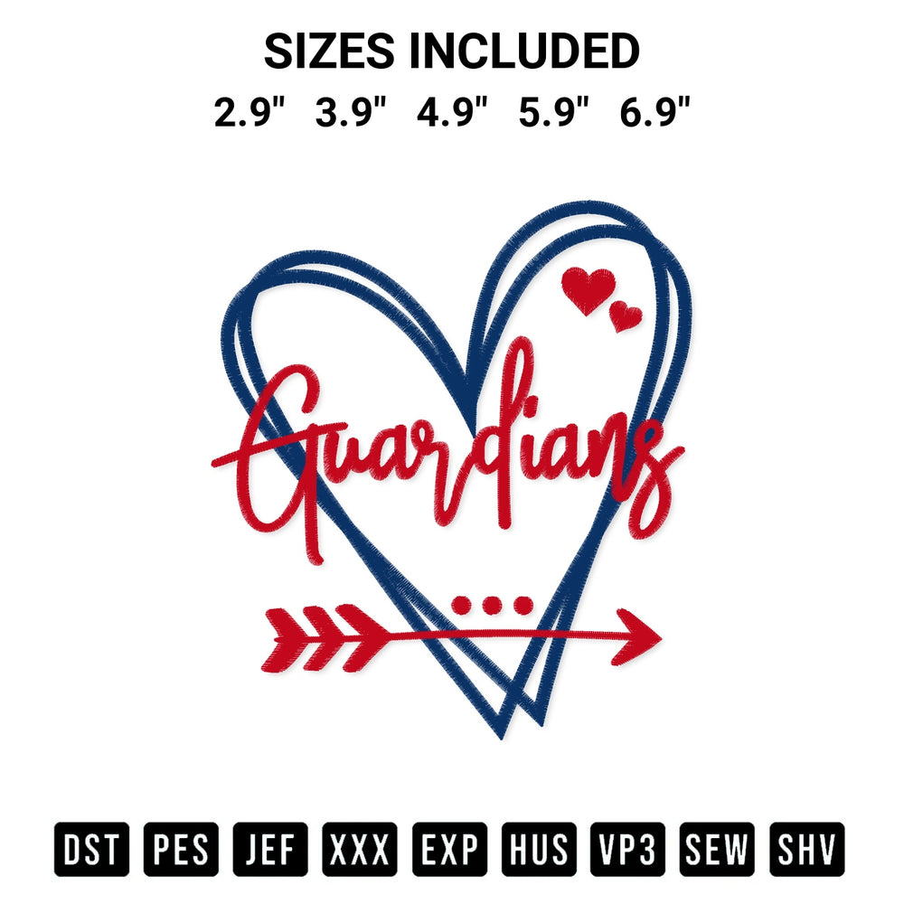 Elevate your next project with our Cleveland Guardians Heart Embroidery Design embroidery file. Shop high-quality digital patterns instantly at Designspacks.com. Available sizes: 2.9", 3.9", 4.9", 5.9", 6.9".