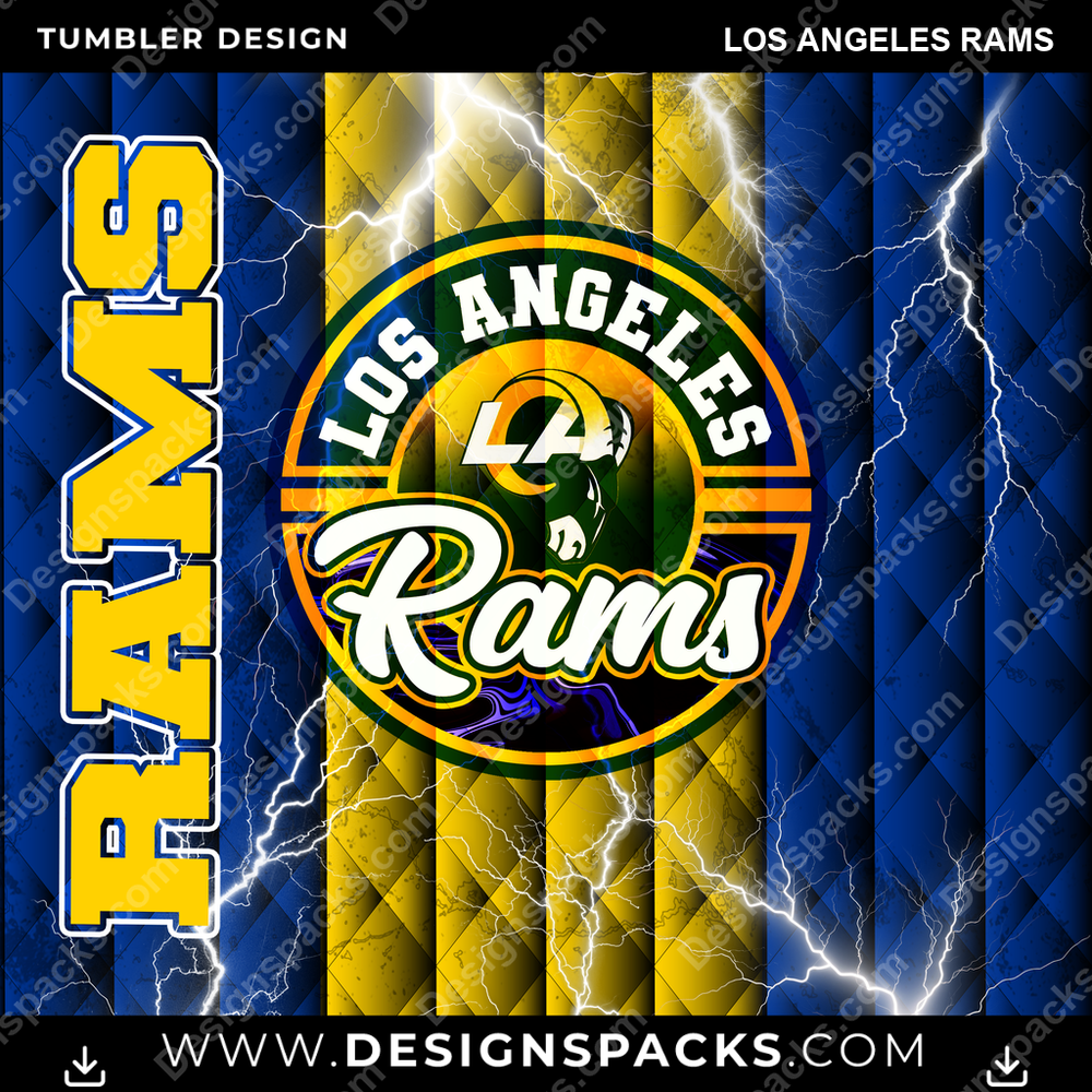 Football Diamond Los Angeles Rams Tumbler Digital Wrap Design