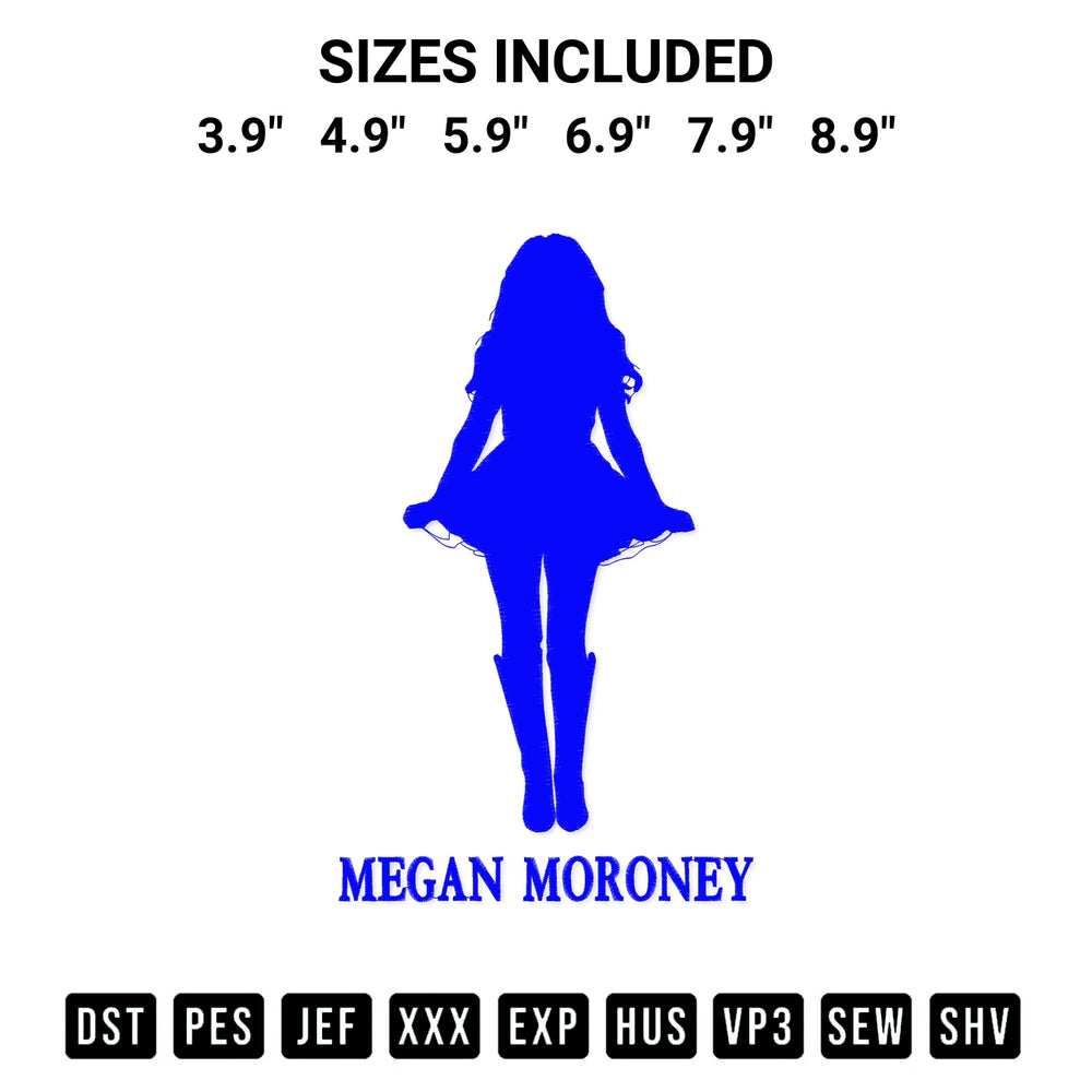 Download the Megan Moroney Girl Embroidery Design machine embroidery design exclusively at Designspacks.com. Premium digitized pattern for apparel and DIY crafts. Available sizes: 3.9", 4.9", 5.9", 6.9", 7.9", 8.9".