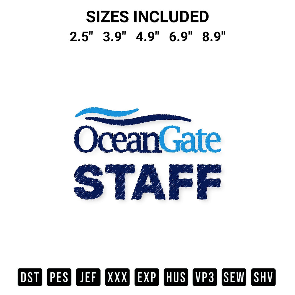 Create amazing crafts with the Oceangate Submarine Staff Embroidery Design embroidery file. High-quality digital download from Designspacks.com, perfect for beginners and pros. Available sizes: 2.5", 3.9", 4.9", 6.9", 8.9".