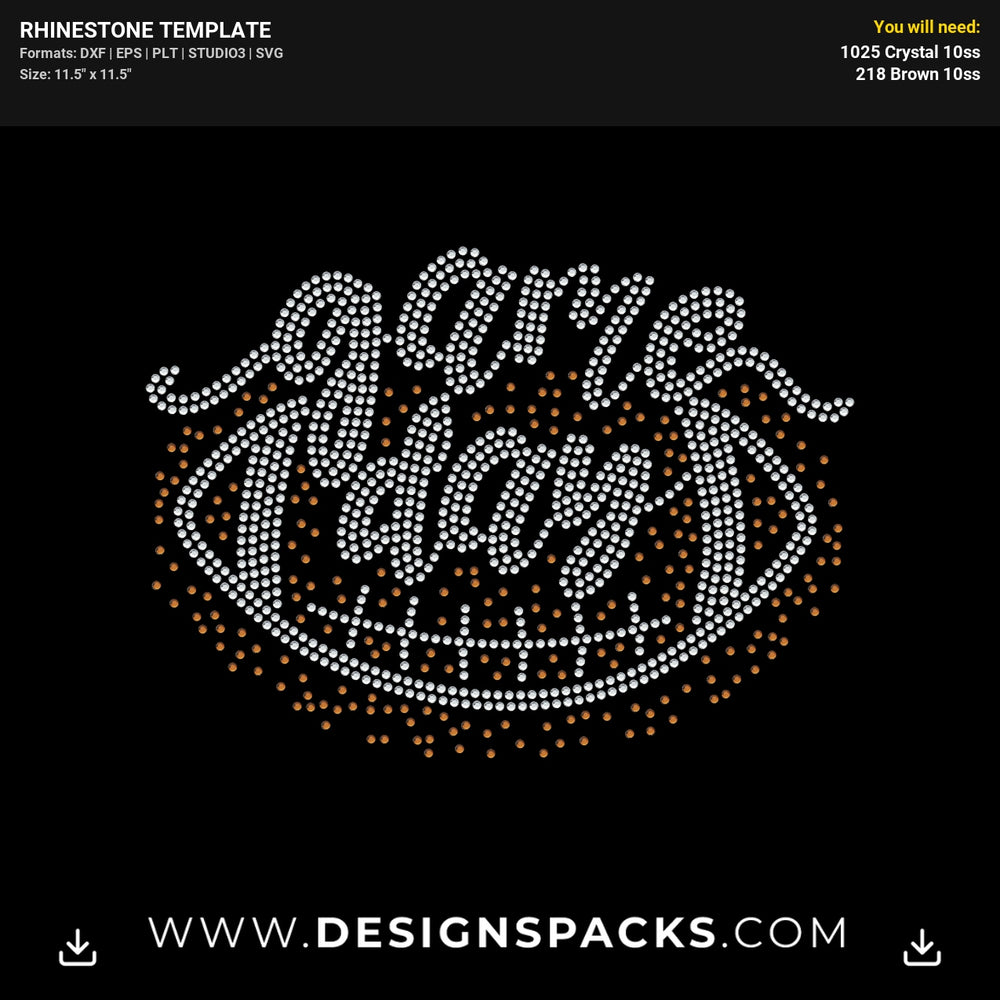Game Day Football Rhinestone Digital Template