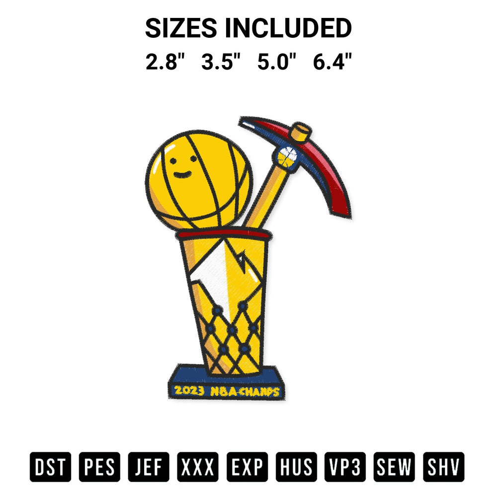 Looking for the perfect pattern? Download the 2023 Nba Champions Embroidery Design embroidery design today at Designspacks.com. Crisp, clean stitching guaranteed. Available sizes: 2.8", 3.5", 5.0", 6.4".