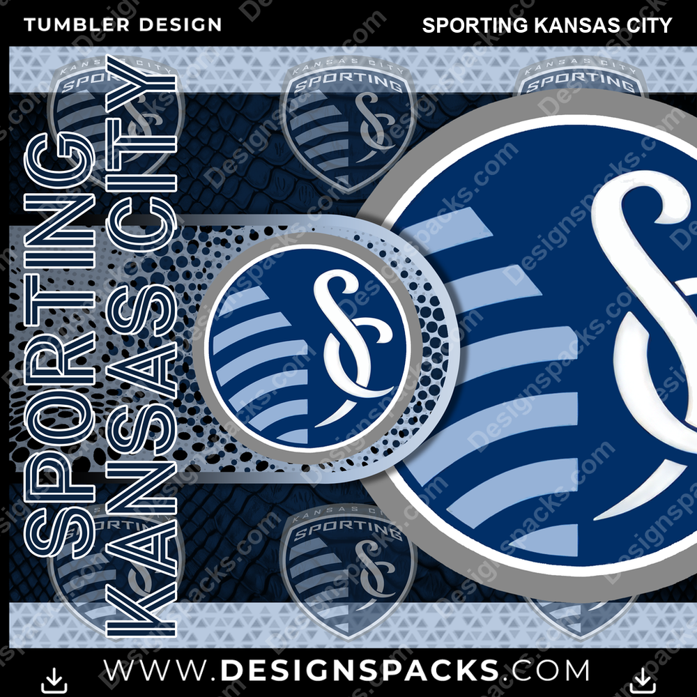 Soccer Hyper Sporting Kansas City Tumbler Digital Wrap Design