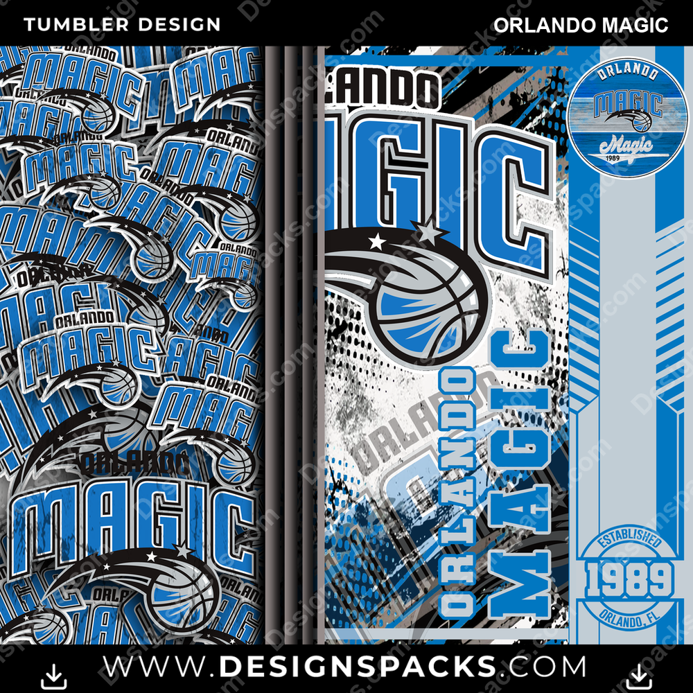 Basketball Sports Orlando Magic Tumbler Digital Wrap Design