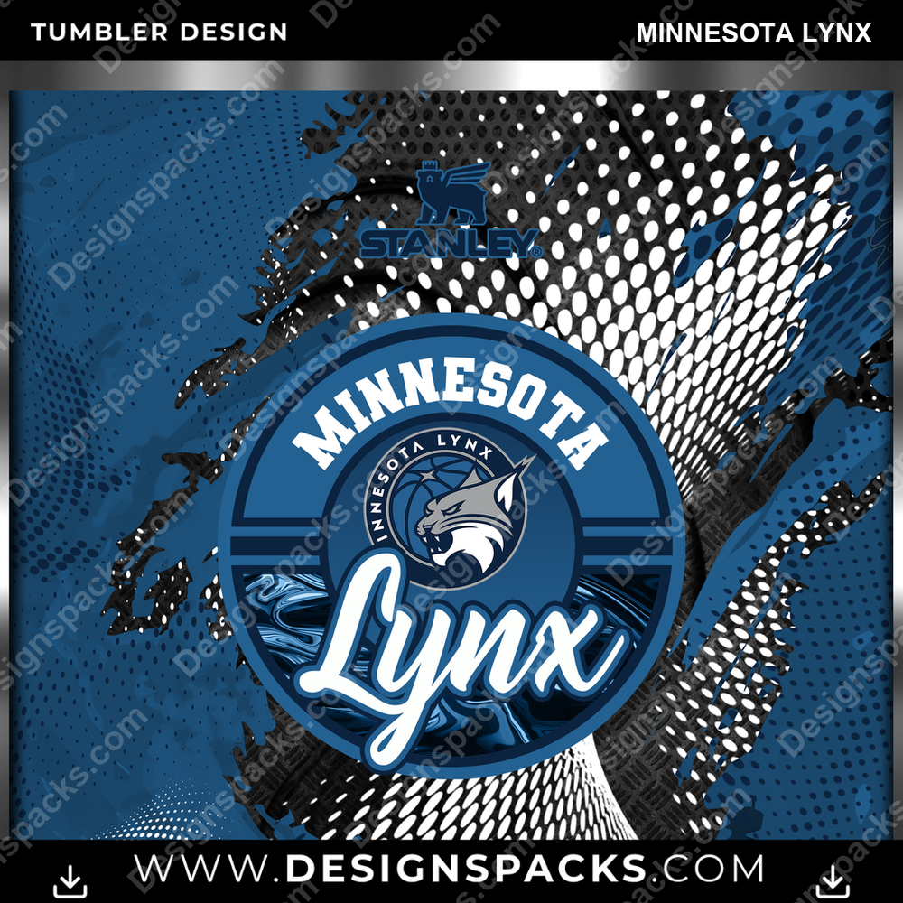 Basketball Stanley Minnesota Lynx Tumbler Digital Wrap Design