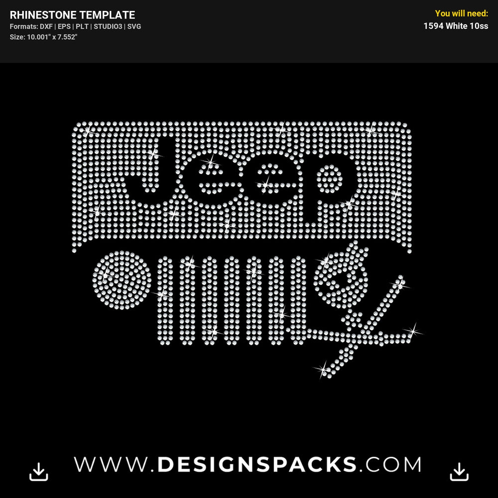 Jeep Ninja Logo Rhinestone Digital Template
