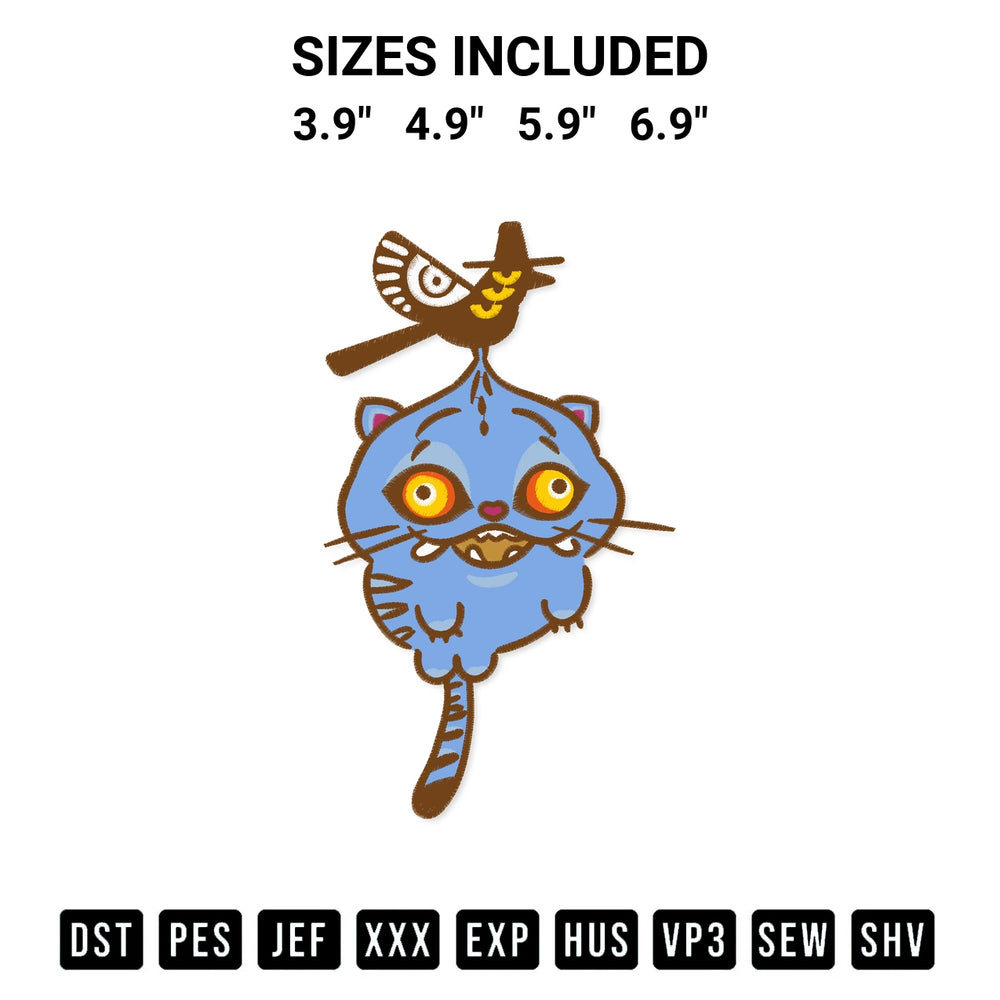 Elevate your next project with our Funny Tiger Derpy And Bird Embroidery Design embroidery file. Shop high-quality digital patterns instantly at Designspacks.com. Available sizes: 3.9", 4.9", 5.9", 6.9".