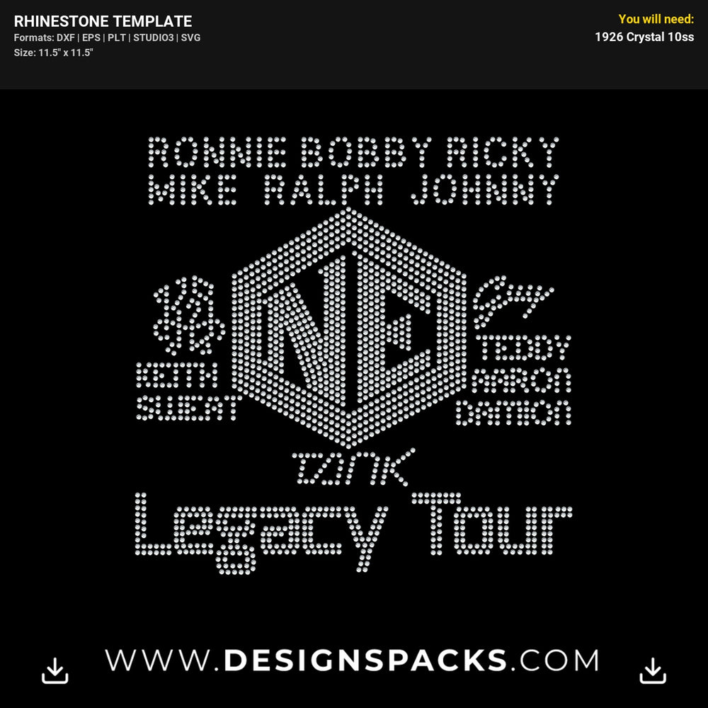 New Edition Legacy Tour Updated Rhinestone Digital Template