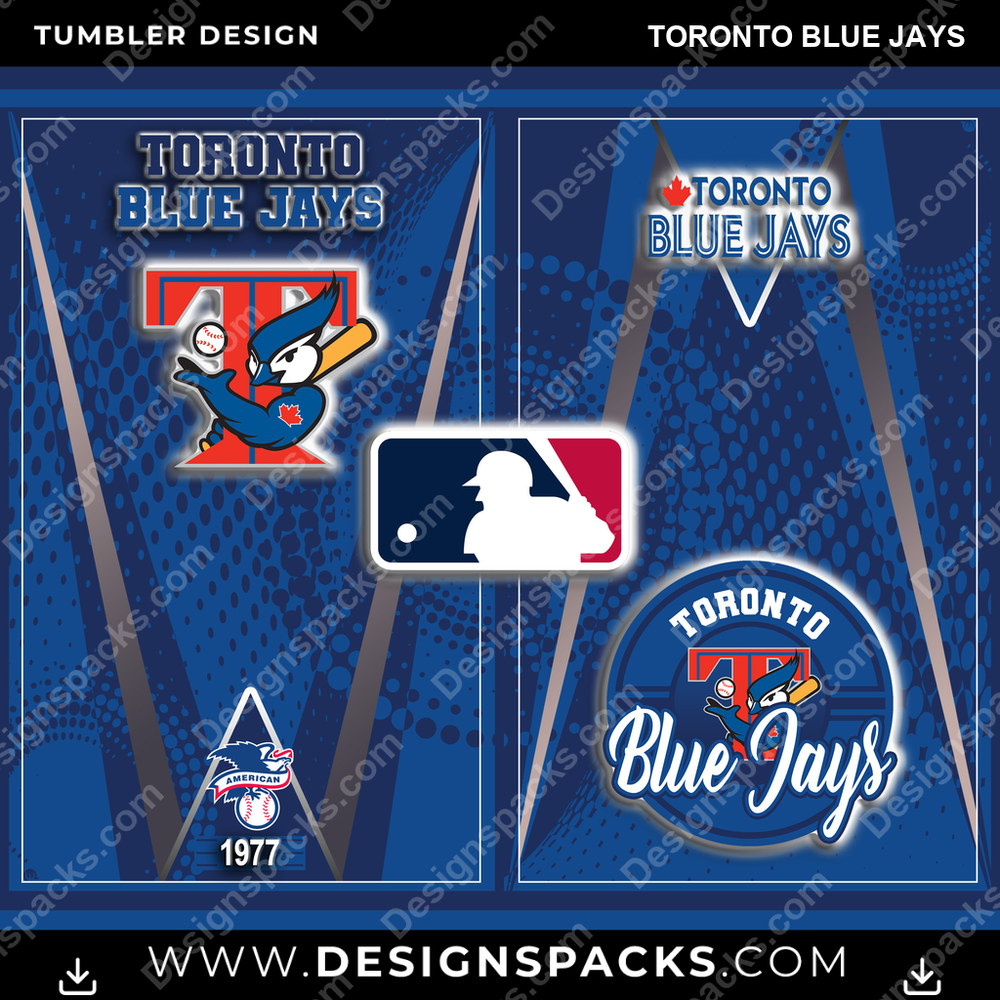 Baseball Team Logo Toronto Blue Jays Tumbler Digital Wrap Design