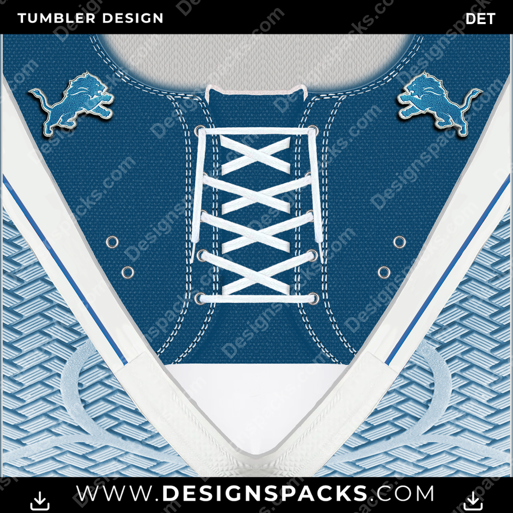 Football Converse Embroidered DET Tumbler Digital Wrap Design