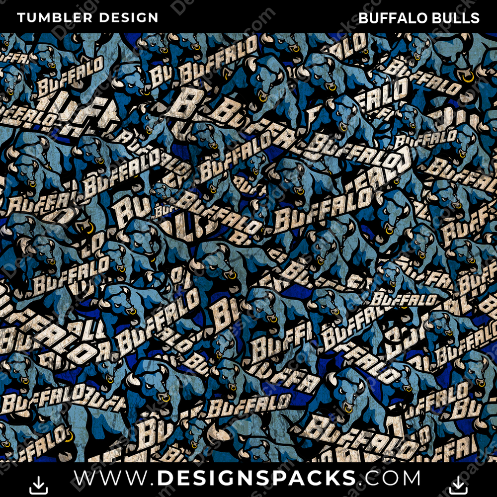 College Sport Logo BG Buffalo Bulls Tumbler Digital Wrap Design